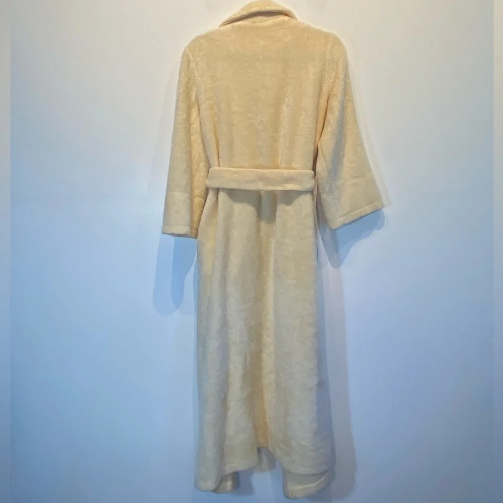 Sears At Home Wear 70s 80s Women's Robe Vintage Fuzzy Belted‎ Beige no Size Tag